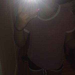 american eagle pink shirt womens. size SMALL